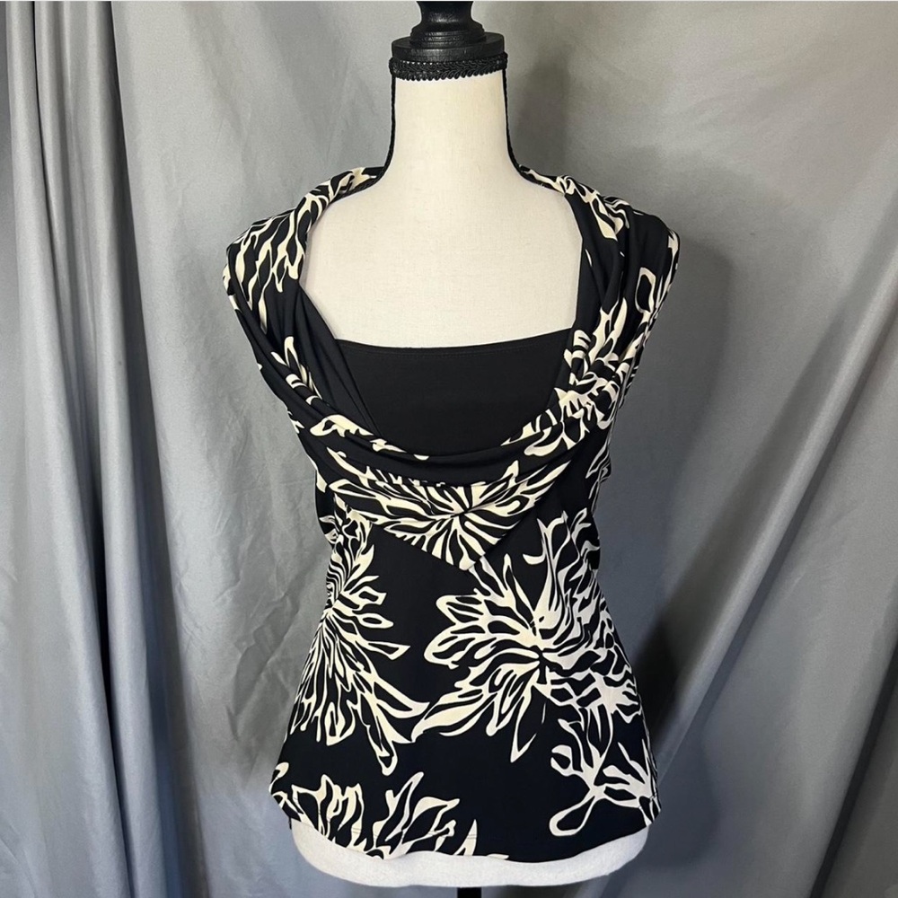 JTB Petite Black and White Top